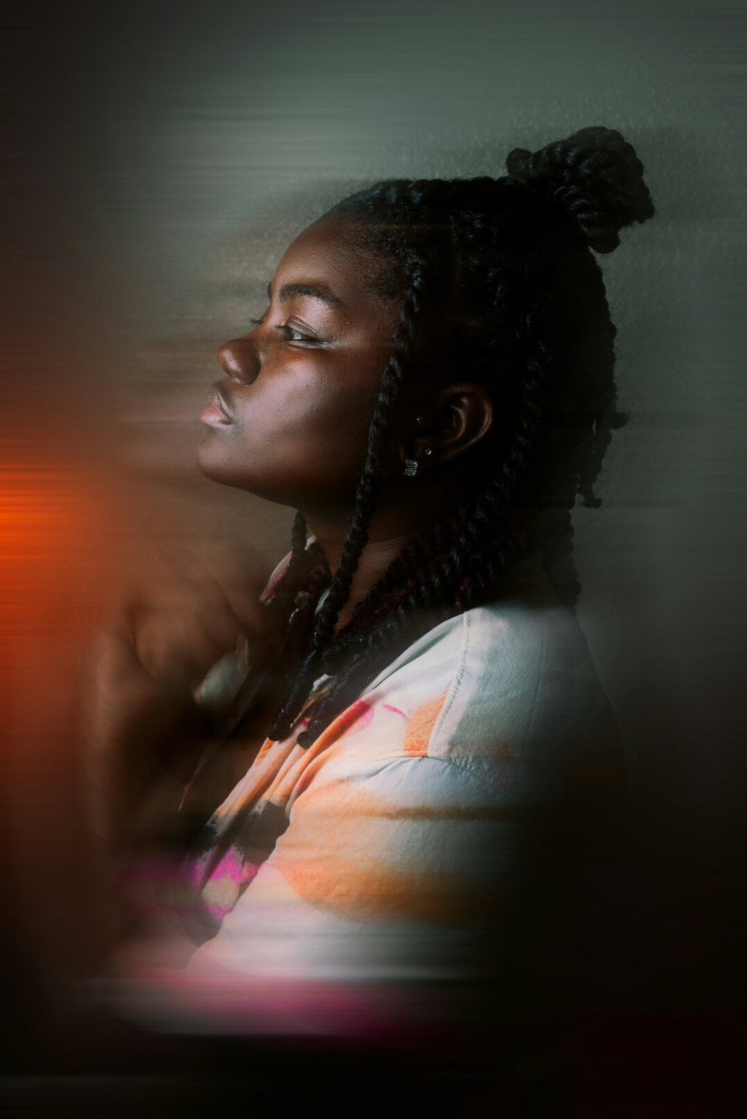Portrait of a woman studio producer